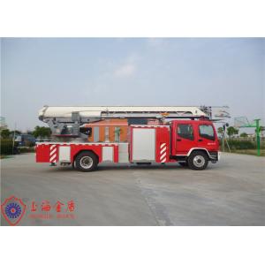 China Isuzu Chassis Stainless Steel Aerial Ladder Platform Fire Truck 30m Height supplier