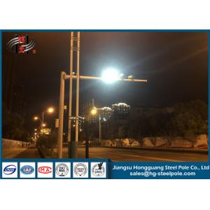 Security Monitoring CCTV Camera Pole Galvanized Steel Camera Mount Pole