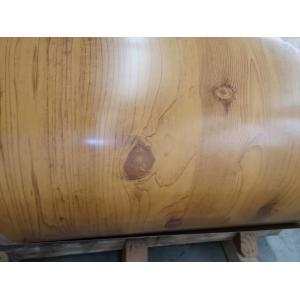 China 0.35MM Thickness Roofing Steel Coil , Wood Grain Wall Decoration Stainless Steel Coil supplier
