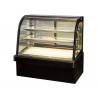 Black Marble Stainless Steel Refrigerated Cake Showcase With Back Sliding Door