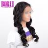 Custom Unprocessed Cuticle Aligned Virgin Hair , Transparent Loose Wave Lace Wig