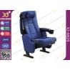 China Gravity Recovery Fabric Surface Cinema Theater Chairs Folding Up With Cup Holder wholesale