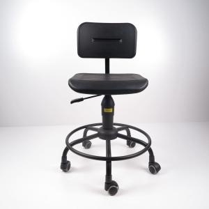 China PU Foaming Ergonomic Lab Stools With Backs And Wheels 360 Degree Swivel supplier