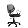China Black Fabric Ergonomic Home Office Computer Chair With Mesh Back / Wheels wholesale