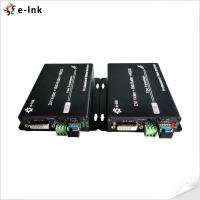 China RS232 Data DVI Video Converter Fiber Optical Extender For Stereo Audio on sale