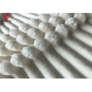 China Custom Stripe 100% Polyester Minky Plush Fabric Super Soft Fabric For Pajamas supplier
