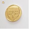 China Gold tone metal souvenir coins with enamel in clear plastic box package wholesale