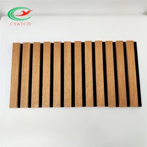 Ceiling Wood Acoustic Wall Panels Practical MDF Polyester Material