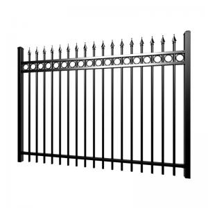 Aluminum Iron Wrought Fence 4ft 5ft 6ft 8ft Metal Picket Ornamental Iron Garden Gate