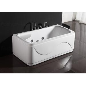 China Indoor Rectangle Bathroom Jacuzzi Tub 110V/ 220V White Acrylic supplier