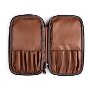 Men'S PU Leather Shaving Kit Bag With Leather Hook