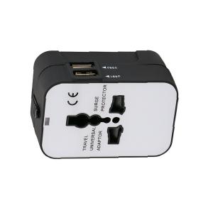 2 USB Port Multiple Adapter Plug 6 Bits PC ABS Universal Charger Plug
