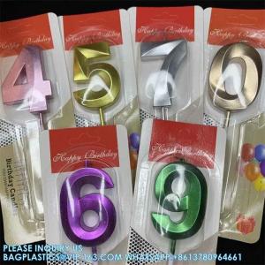 China Colorful Happy Creative Birthday Number Sparkler Candle Cake Decoration Supplies Wedding Party Paraffin Wax Lucky supplier