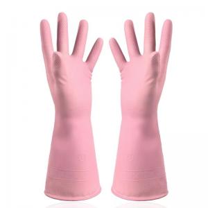Morande Red Latex Household Glove Flocked Lining Kitchen Chemical Resistant Latex Gloves