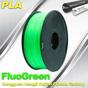 China 1.75 / 3mm PLA Fluo - Green Fluorescent  Filament for RepRap , Cubify supplier