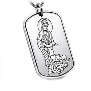 925 Silver Wheat Chain with Sterling Silver Dog Tag Engraved Words(N6030805)