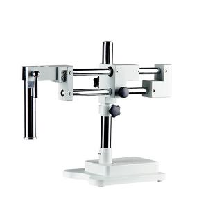 Double arm boom stereo microscope stand dual bar