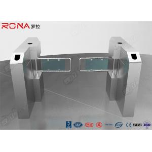 Glass Swing Gate Turnstile Access Control System 30 Persons / Min Transit Speed