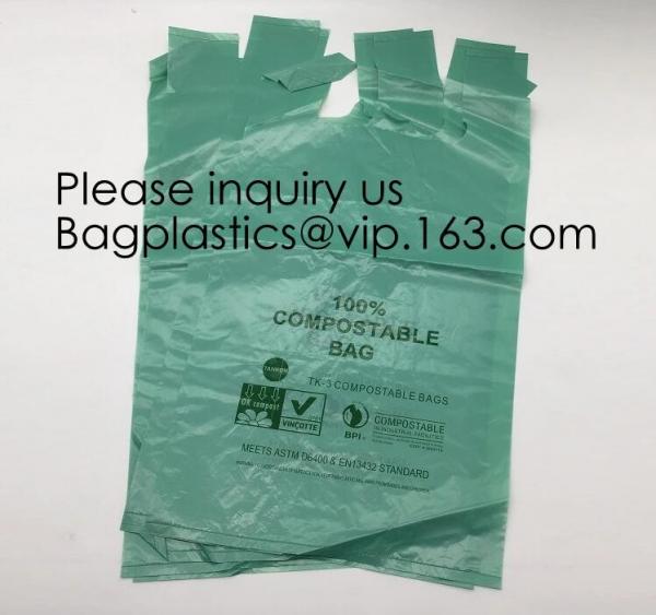 Biodegradable Reusable Plastic T-Shirt Bag Eco Friendly Compostable Grocery