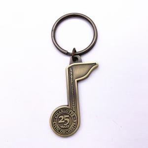 Fashionable Custom Promotional Keychains / Plating Silver Antique Brass Key Ring