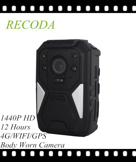 WIFI Real Time 4G Body Camera GPS Intercom 1440P HD Body Worn Camera