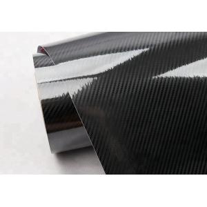 Adhesive Black Carbon Fiber Car Vinyl Wrap 5D High Gloss Carbon Fiber Wrap