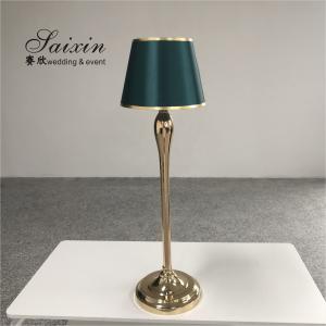 Tall Metal Flower Stand Wedding With Emerald Lamp Shade For Event Decor 100cm