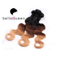 China Indian Virgin Ombre Remy Hair Extensions , Body Wave Human Hair Weave on sale