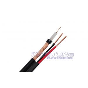 China 23 AWG BC RG59 B/U CCTV Coaxial Cable , 24 × 0.20mm CCA Power Siamese Cable supplier