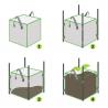 Outdoor grow bags for vegetables, fabric flowers plant containers