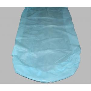 Blue Disposable Bed Protection , PP30GR + PE20GR Disposable Fitted Sheet