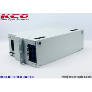 Rack Mountable Fiber Optic Distribution Unit , SC FC LC Optical Terminal Box 48 Core
