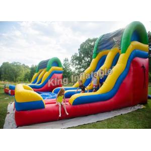 China Giant eye-catching 15' Backyard Inflatable Water Slide Wet or Dry with PVC Tarpaulin material wholesale