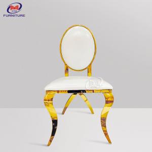 Modern Banquet Stainless Steel Chair And Table Oval Back Cross Leg 7.5KG