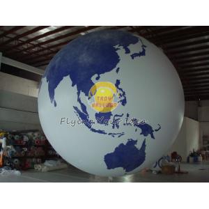 Fireproof Large Earth Balloons Globe for Weather service , Inflatable Ground Balloon