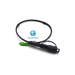 China Customized Length Fiber Optic Patch Cord Mini SC APC Waterproof Connector Black supplier