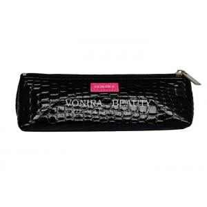 China Women Crocodile Leather Clutch Handbag Makeup Brush Jewelry Bag Travel Storage Case supplier