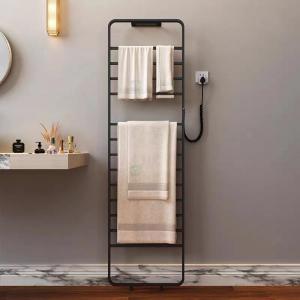 SUS304 Stainless Steel Floor Standing Ladder Bathroom Electric Heated Towel Drying Rack