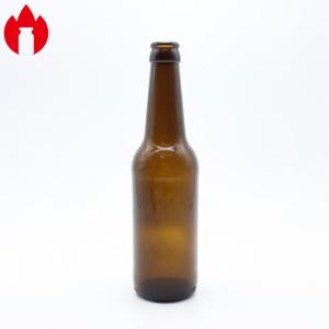 China Amber Soda Lime Glass Beer Bottle 330ml Amber Color supplier