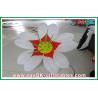 White 190T oxford cloth Giant Inflatable Decoration Flower Led Lighting For