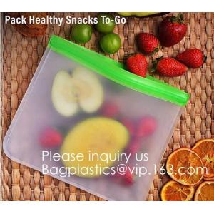 China Eco friendly Zipper Leakproof Freezer Bag Washable Reusable PEVA Sandwich Snacks Storage Bags For Fruits Vegetables Lunc supplier