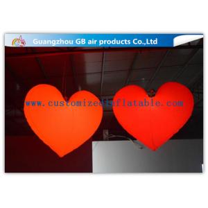 China Loving Heart Shape Inflatable Lighting Decoration With 16 Colors LED Light For Wedding supplier