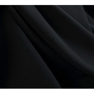 Polyester wool peach fabric formal black color for abaya cloth, width 58 inches, 68 inches