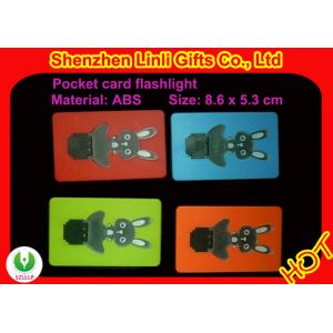 China ABS portable LED flashing toys - rabbit shape led pocket card torch light HLT1102026 supplier