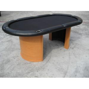 China Forma arcos a parte superior do preto da tabela de jogo de pôquer do estilo 7FT com pé da madeira compensada/afiação de couro wholesale