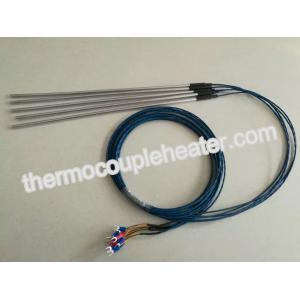 Single Thread Temperature Sensor RTD PT100 With 5 Mm Stainless Steel / Nickel Probe