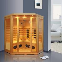 China Red Cedar Wood Indoor Ceramic Heater Infrared Sauna Room Modern Design on sale