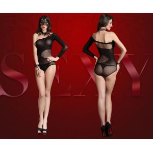 China totally Black Simple Net Stretch Sexy Lingerie hot supplier