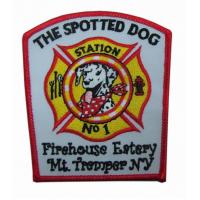 China Washable Twill Fire Rescue Embroidery Patch Merrow Border on sale