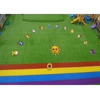 China Custom Natural Green Coloured Artificial Grass For Garden Playground on sale